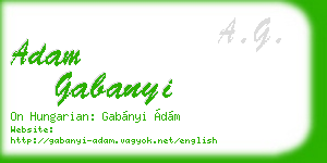 adam gabanyi business card